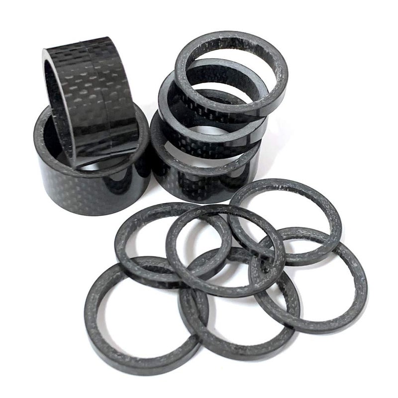 Farbetter 12 Pieces Bike Carbon Fiber Headset Spacer Bicycle Stem Spacer Kit 1-1/8 Inch 20/15/10/8/5/3/2/1mm, 8 Sizes - Image 4